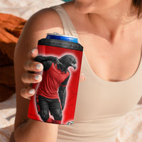 Austria Football Unsere Burschen 4 in 1 Can Cooler Tumbler Eagle Mascot Patriotic Wave Grunge