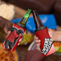 Austria Football Unsere Burschen 4 in 1 Can Cooler Tumbler Eagle Mascot Patriotic Wave Grunge