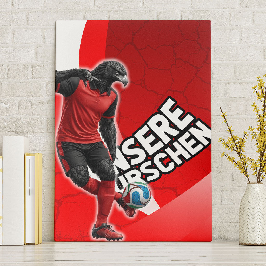 Austria Football Unsere Burschen Canvas Wall Art Eagle Mascot Patriotic Wave Grunge