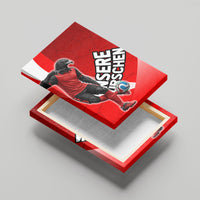 Austria Football Unsere Burschen Canvas Wall Art Eagle Mascot Patriotic Wave Grunge