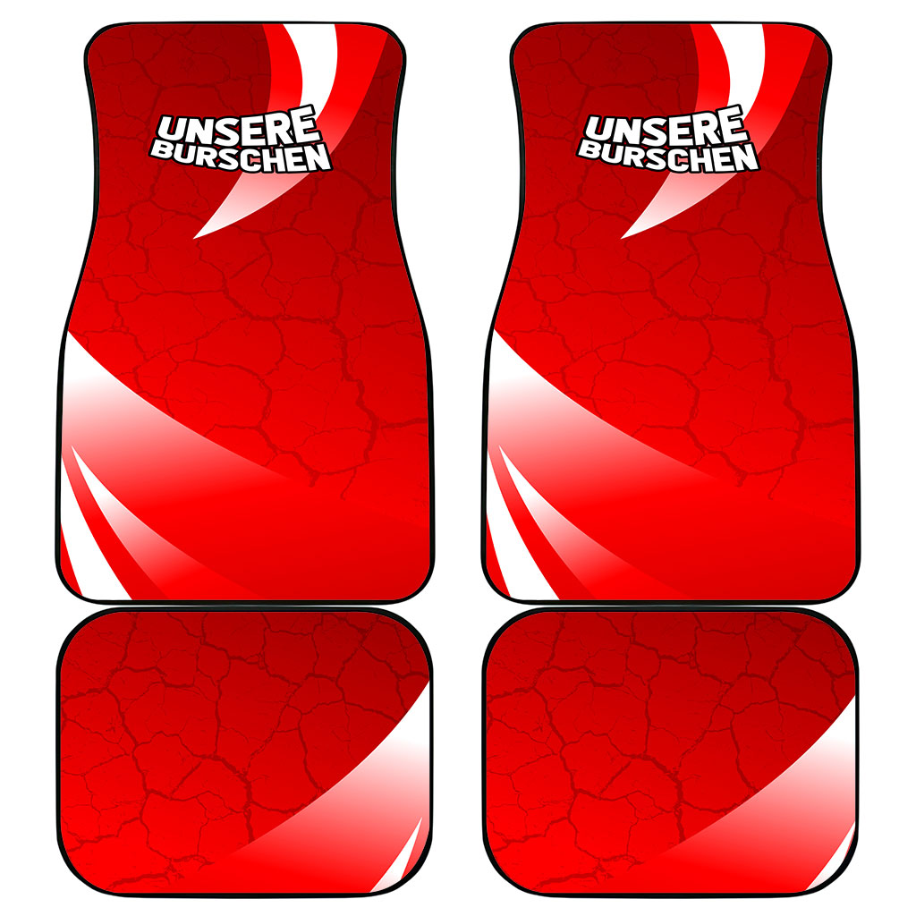 Austria Football Unsere Burschen Car Mats Eagle Mascot Patriotic Wave Grunge