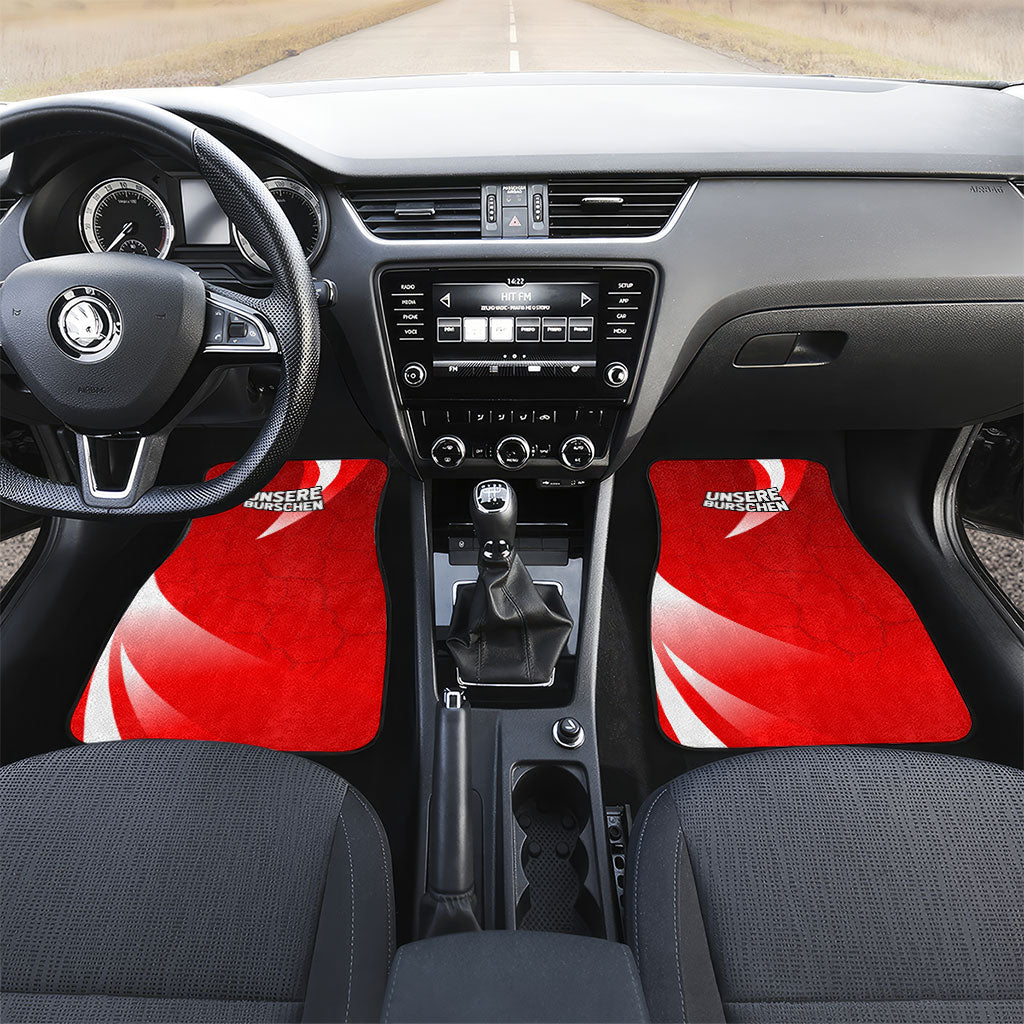 Austria Football Unsere Burschen Car Mats Eagle Mascot Patriotic Wave Grunge