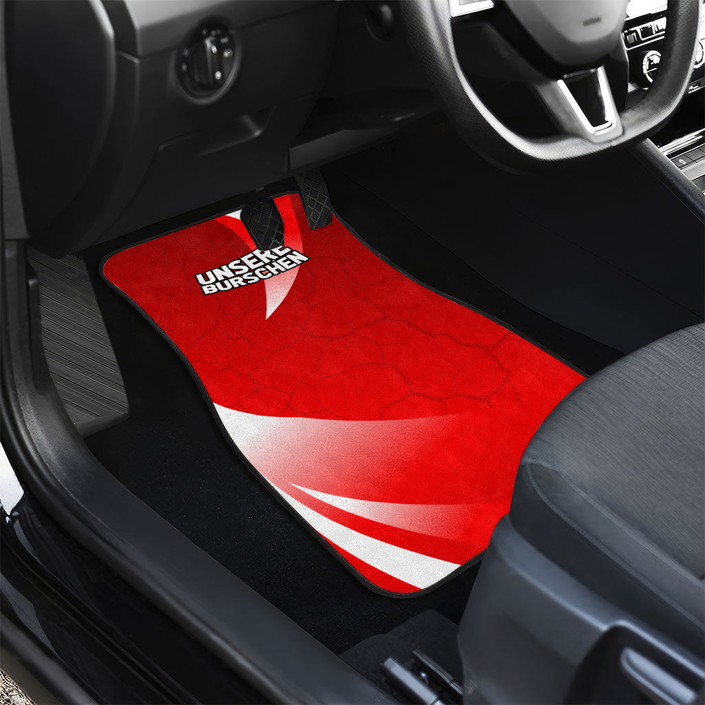 Austria Football Unsere Burschen Car Mats Eagle Mascot Patriotic Wave Grunge