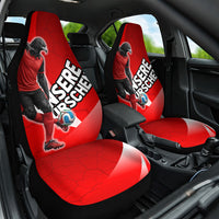 Austria Football Unsere Burschen Car Seat Cover Eagle Mascot Patriotic Wave Grunge