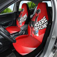 Austria Football Unsere Burschen Car Seat Cover Eagle Mascot Patriotic Wave Grunge