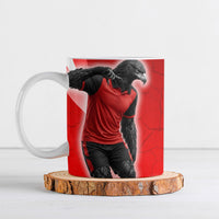 Austria Football Unsere Burschen Ceramic Mug Eagle Mascot Patriotic Wave Grunge