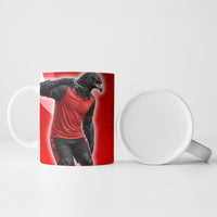 Austria Football Unsere Burschen Ceramic Mug Eagle Mascot Patriotic Wave Grunge