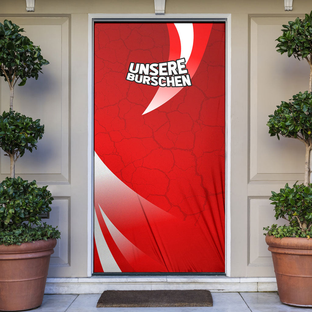 Austria Football Unsere Burschen Door Cover Eagle Mascot Patriotic Wave Grunge