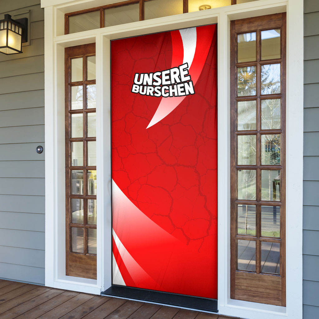 Austria Football Unsere Burschen Door Cover Eagle Mascot Patriotic Wave Grunge