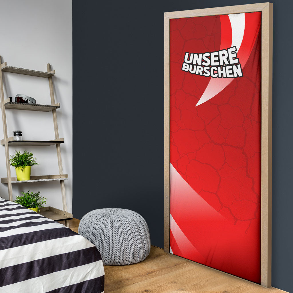 Austria Football Unsere Burschen Door Cover Eagle Mascot Patriotic Wave Grunge