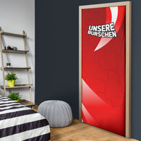 Austria Football Unsere Burschen Door Cover Eagle Mascot Patriotic Wave Grunge