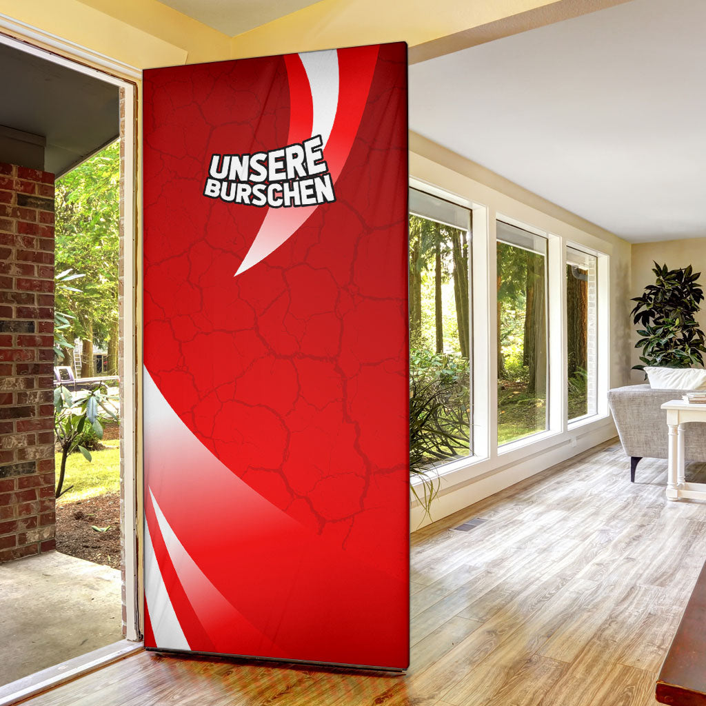 Austria Football Unsere Burschen Door Cover Eagle Mascot Patriotic Wave Grunge