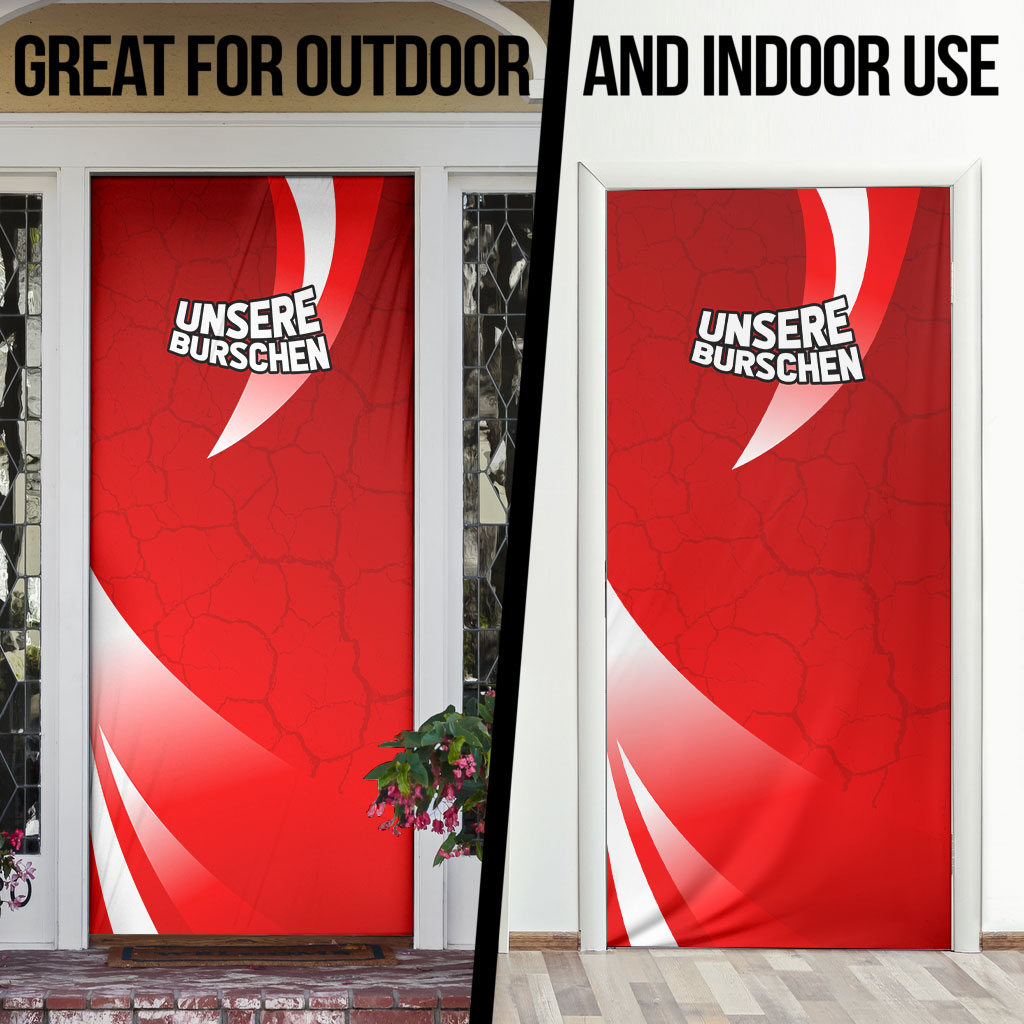 Austria Football Unsere Burschen Door Cover Eagle Mascot Patriotic Wave Grunge