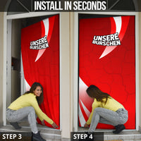 Austria Football Unsere Burschen Door Cover Eagle Mascot Patriotic Wave Grunge
