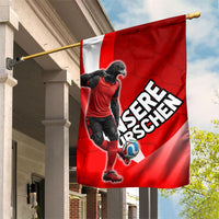 Austria Football Unsere Burschen Garden Flag Eagle Mascot Patriotic Wave Grunge