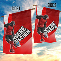 Austria Football Unsere Burschen Garden Flag Eagle Mascot Patriotic Wave Grunge