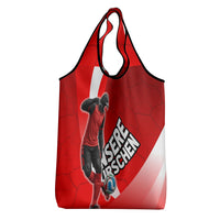 Austria Football Unsere Burschen Grocery Bag Eagle Mascot Patriotic Wave Grunge