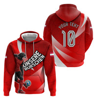 Personalized Austria Football Unsere Burschen Hoodie Eagle Mascot Patriotic Wave Grunge