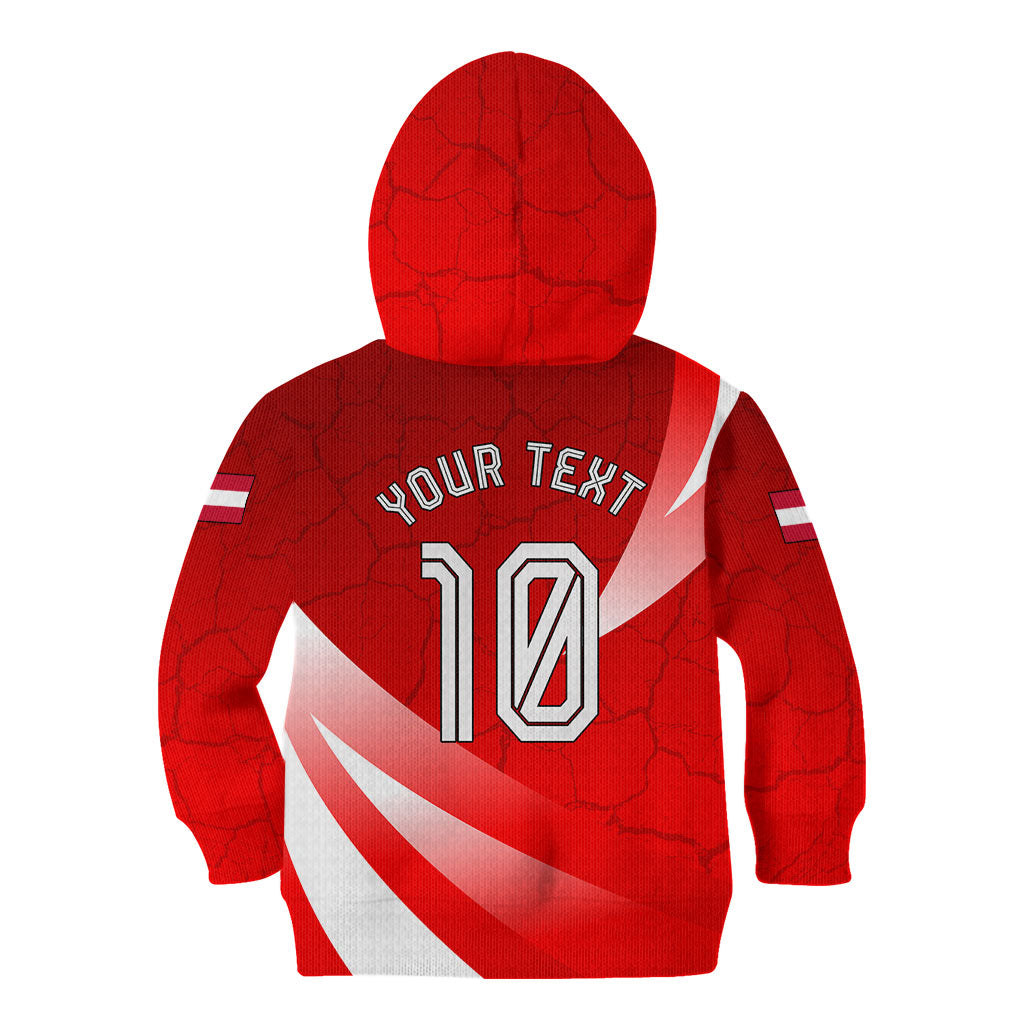 Personalized Austria Football Unsere Burschen Kid Hoodie Eagle Mascot Patriotic Wave Grunge