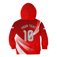 Personalized Austria Football Unsere Burschen Kid Hoodie Eagle Mascot Patriotic Wave Grunge