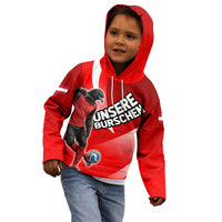Personalized Austria Football Unsere Burschen Kid Hoodie Eagle Mascot Patriotic Wave Grunge