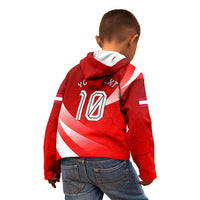 Personalized Austria Football Unsere Burschen Kid Hoodie Eagle Mascot Patriotic Wave Grunge