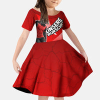 Personalized Austria Football Unsere Burschen Kid Short Sleeve Dress Eagle Mascot Patriotic Wave Grunge