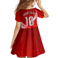 Personalized Austria Football Unsere Burschen Kid Short Sleeve Dress Eagle Mascot Patriotic Wave Grunge