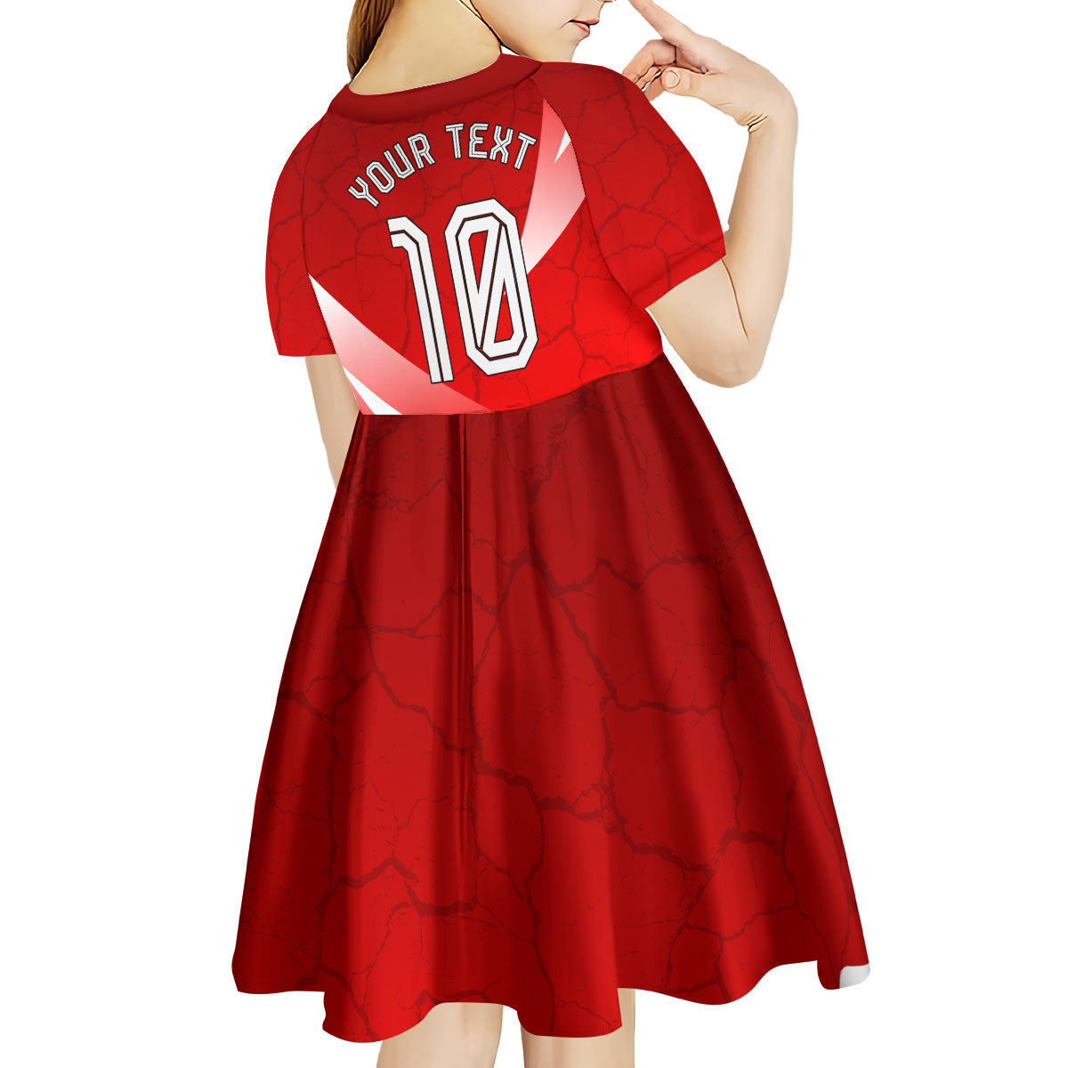 Personalized Austria Football Unsere Burschen Kid Short Sleeve Dress Eagle Mascot Patriotic Wave Grunge