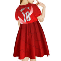 Personalized Austria Football Unsere Burschen Kid Short Sleeve Dress Eagle Mascot Patriotic Wave Grunge