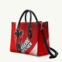 Austria Football Unsere Burschen Leather Bag Eagle Mascot Patriotic Wave Grunge