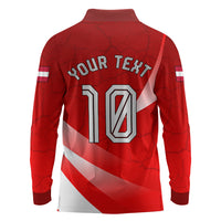 Personalized Austria Football Unsere Burschen Long Sleeve Polo Shirt Eagle Mascot Patriotic Wave Grunge