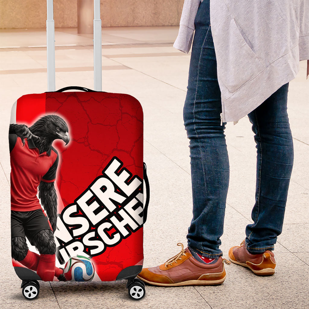 Austria Football Unsere Burschen Luggage Cover Eagle Mascot Patriotic Wave Grunge