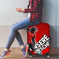 Austria Football Unsere Burschen Luggage Cover Eagle Mascot Patriotic Wave Grunge