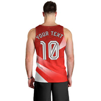 Personalized Austria Football Unsere Burschen Men Tank Top Eagle Mascot Patriotic Wave Grunge
