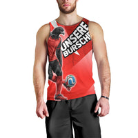 Personalized Austria Football Unsere Burschen Men Tank Top Eagle Mascot Patriotic Wave Grunge