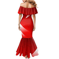 Austria Football Unsere Burschen Mermaid Dress Eagle Mascot Patriotic Wave Grunge