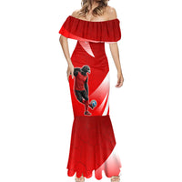 Austria Football Unsere Burschen Mermaid Dress Eagle Mascot Patriotic Wave Grunge