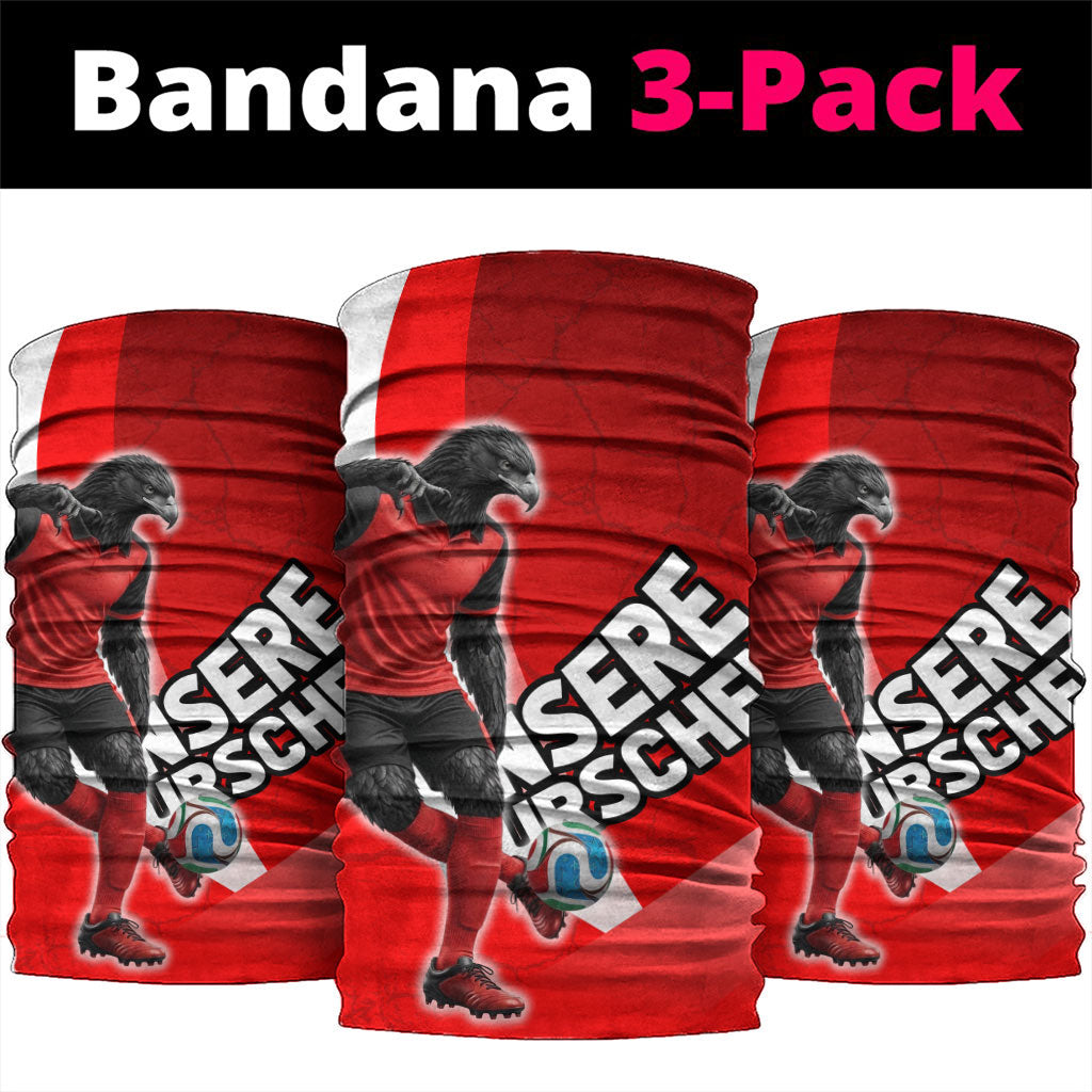 Austria Football Unsere Burschen Neck Gaiter Eagle Mascot Patriotic Wave Grunge