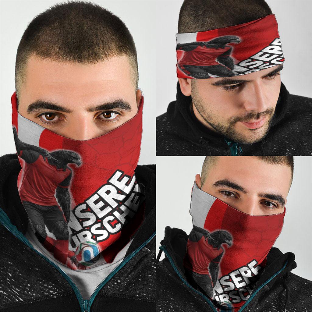 Austria Football Unsere Burschen Neck Gaiter Eagle Mascot Patriotic Wave Grunge