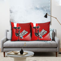 Austria Football Unsere Burschen Pillow Cover Eagle Mascot Patriotic Wave Grunge