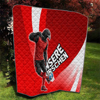 Austria Football Unsere Burschen Quilt Eagle Mascot Patriotic Wave Grunge