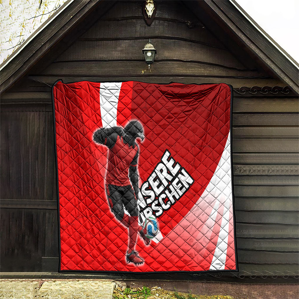 Austria Football Unsere Burschen Quilt Eagle Mascot Patriotic Wave Grunge