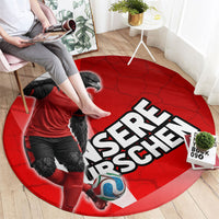 Austria Football Unsere Burschen Round Carpet Eagle Mascot Patriotic Wave Grunge