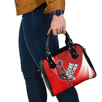 Austria Football Unsere Burschen Shoulder Handbag Eagle Mascot Patriotic Wave Grunge