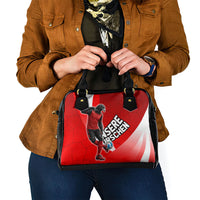 Austria Football Unsere Burschen Shoulder Handbag Eagle Mascot Patriotic Wave Grunge