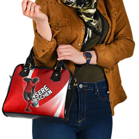 Austria Football Unsere Burschen Shoulder Handbag Eagle Mascot Patriotic Wave Grunge