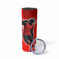 Austria Football Unsere Burschen Skinny Tumbler Eagle Mascot Patriotic Wave Grunge