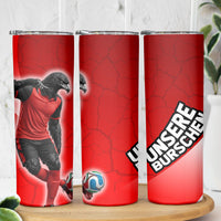 Austria Football Unsere Burschen Skinny Tumbler Eagle Mascot Patriotic Wave Grunge