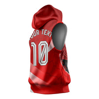Personalized Austria Football Unsere Burschen Sleeveless Hoodie Eagle Mascot Patriotic Wave Grunge